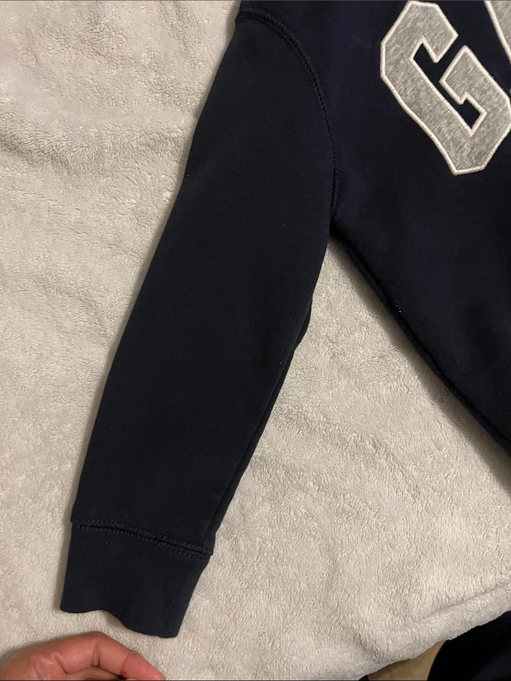 GAP Navy Hoodie with Light Gray Logo